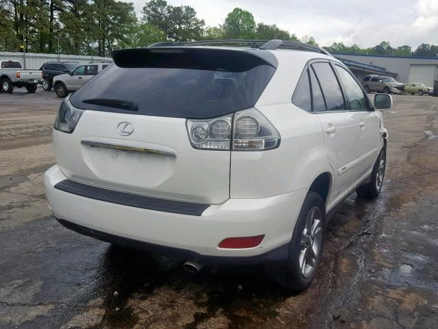 JTJGW31U472003883 - 2007 LEXUS RX 400H WHITE photo 4