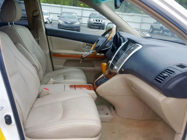 JTJGW31U472003883 - 2007 LEXUS RX 400H WHITE photo 5