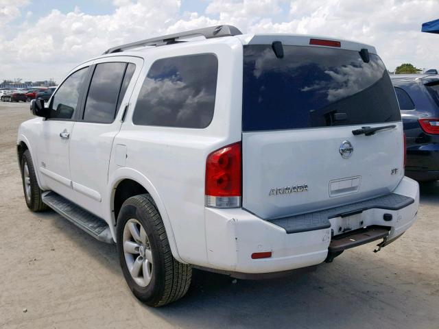 5N1BA08D58N601122 - 2008 NISSAN ARMADA SE WHITE photo 3