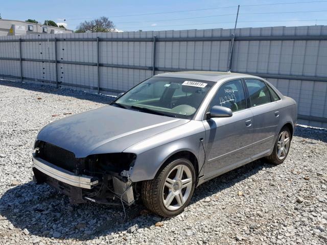 WAUAF78E98A081529 - 2008 AUDI A4 2.0T SILVER photo 2