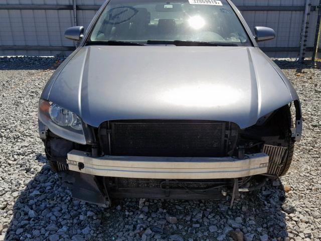 WAUAF78E98A081529 - 2008 AUDI A4 2.0T SILVER photo 9