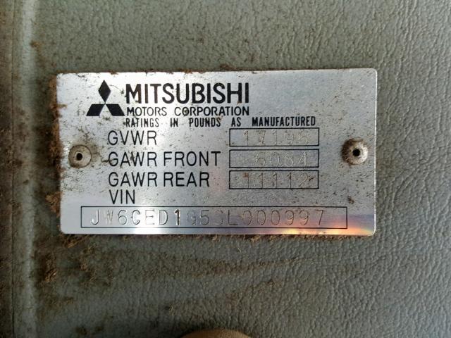 JW6CED1G5SL000997 - 1995 MITSUBISHI FH 100 WHITE photo 10