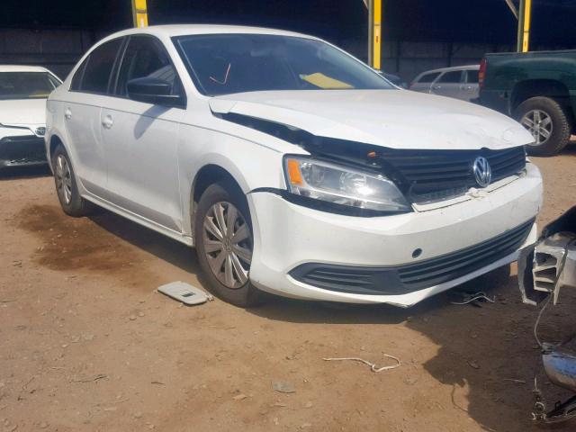 3VW2K7AJ2EM312258 - 2014 VOLKSWAGEN JETTA BASE WHITE photo 1