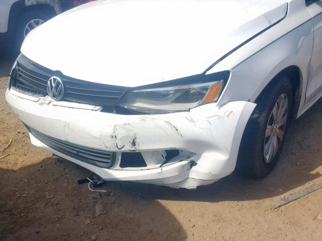 3VW2K7AJ2EM312258 - 2014 VOLKSWAGEN JETTA BASE WHITE photo 9