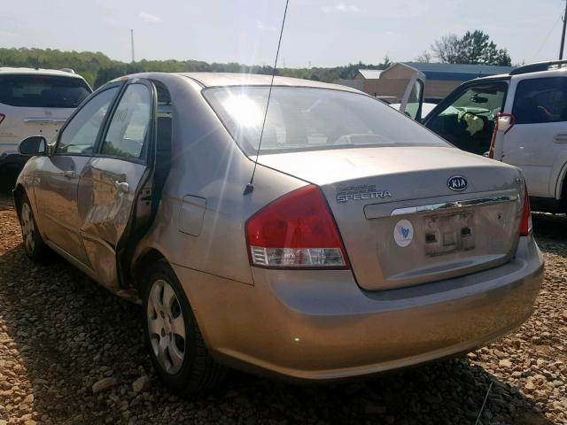 KNAFE121975453843 - 2007 KIA SPECTRA EX TAN photo 3