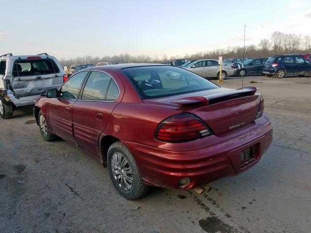 1G2NF52T31M526551 - 2001 PONTIAC GRAND AM SE1  photo 3