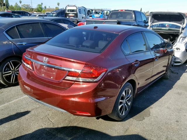 2HGFB2F91DH508633 - 2013 HONDA CIVIC EXL MAROON photo 4