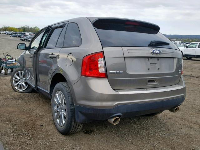 2FMDK4JC9DBB49566 - 2013 FORD EDGE SEL GRAY photo 3