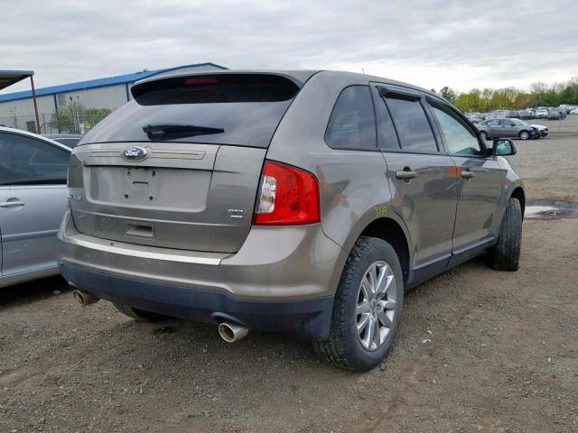 2FMDK4JC9DBB49566 - 2013 FORD EDGE SEL GRAY photo 4