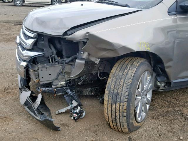 2FMDK4JC9DBB49566 - 2013 FORD EDGE SEL GRAY photo 9