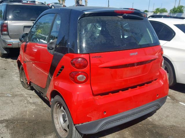 WMEEJ3BA2DK647246 - 2013 SMART FORTWO PUR RED photo 3