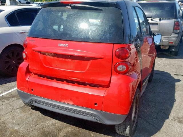 WMEEJ3BA2DK647246 - 2013 SMART FORTWO PUR RED photo 4