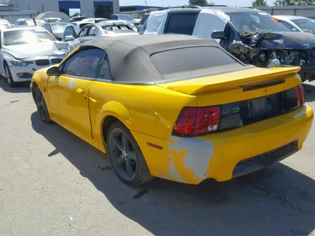 1FAFP45X1XF168813 - 1999 FORD MUSTANG GT YELLOW photo 3