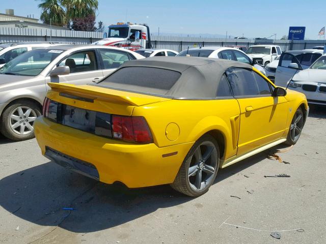 1FAFP45X1XF168813 - 1999 FORD MUSTANG GT YELLOW photo 4