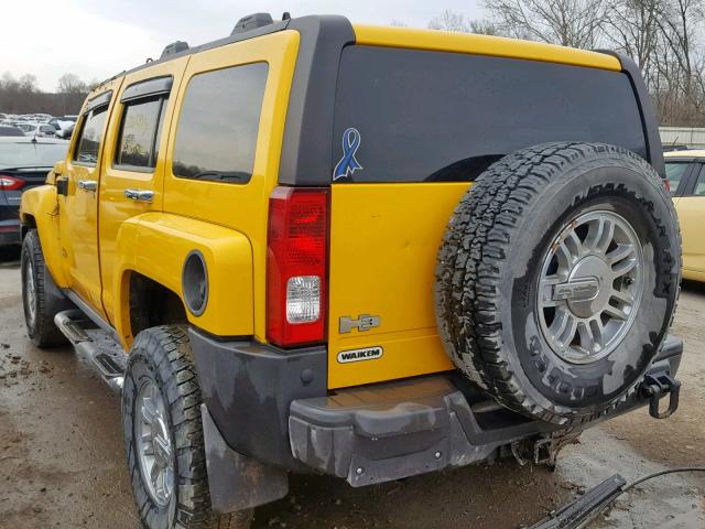 5GTDN13E378191739 - 2007 HUMMER H3 YELLOW photo 3