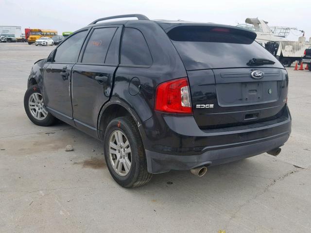 2FMDK3GC3DBA25827 - 2013 FORD EDGE SE BLACK photo 3