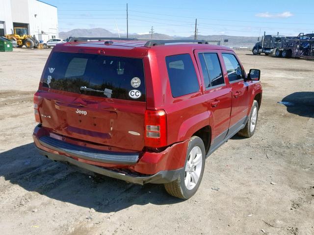 1C4NJRFB0CD603429 - 2012 JEEP PATRIOT LA RED photo 4