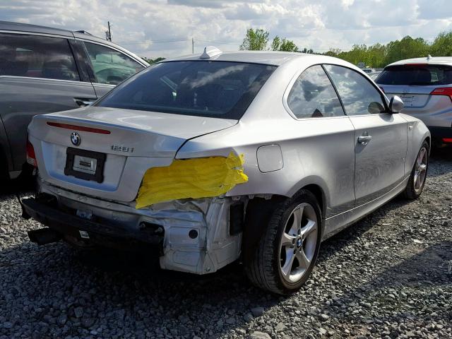 WBAUP73559VK74563 - 2009 BMW 128 I SILVER photo 4