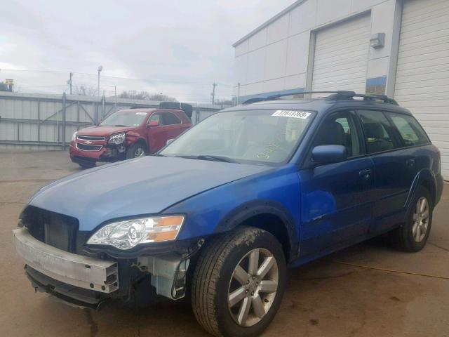 4S4BP62C277344201 - 2007 SUBARU OUTBACK OU BLUE photo 2