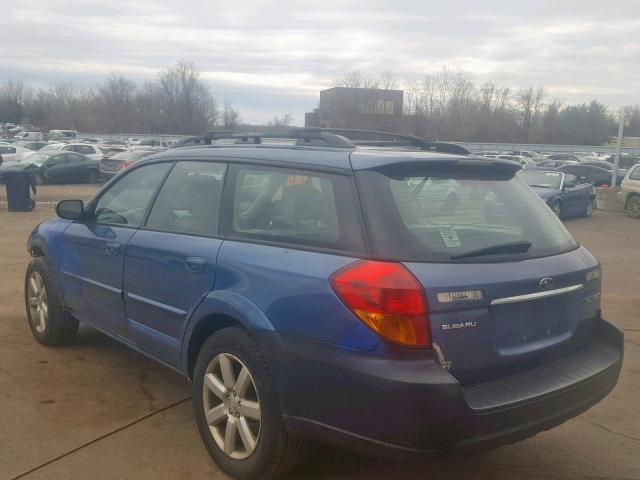 4S4BP62C277344201 - 2007 SUBARU OUTBACK OU BLUE photo 3