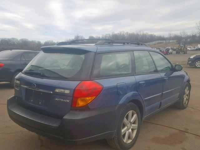 4S4BP62C277344201 - 2007 SUBARU OUTBACK OU BLUE photo 4