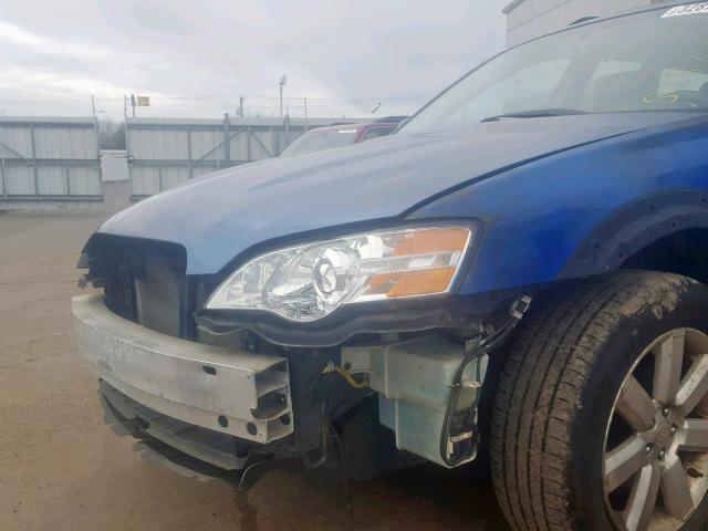 4S4BP62C277344201 - 2007 SUBARU OUTBACK OU BLUE photo 9