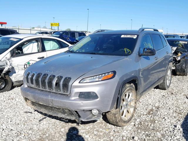 1C4PJLCS9EW102508 - 2014 JEEP CHEROKEE L GRAY photo 2