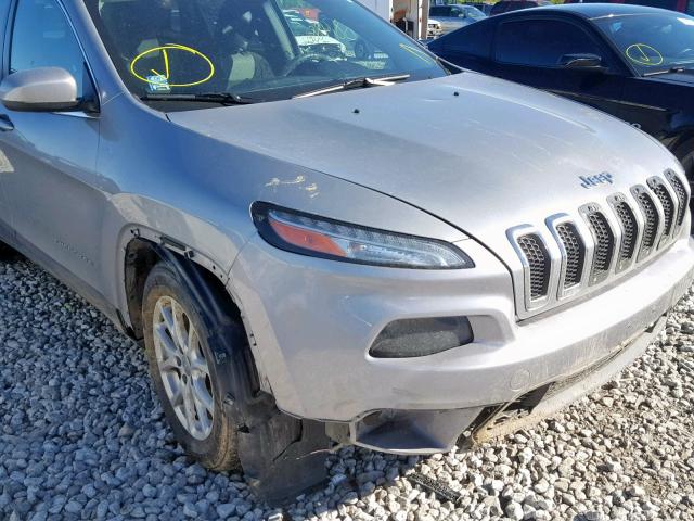 1C4PJLCS9EW102508 - 2014 JEEP CHEROKEE L GRAY photo 9