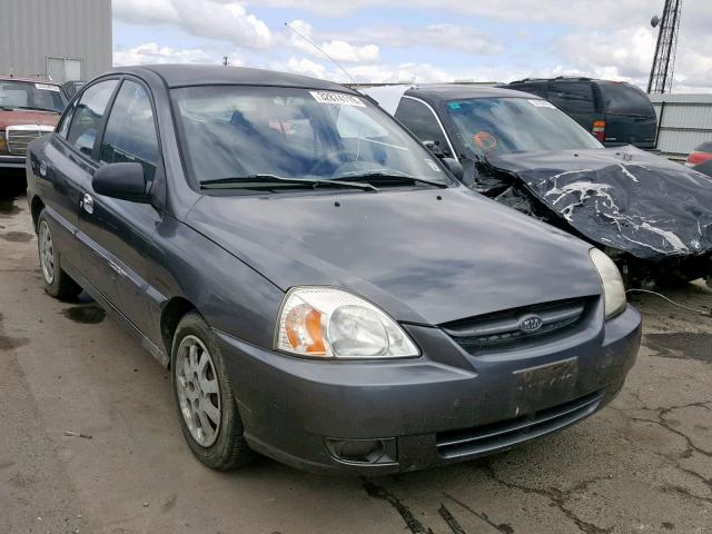 KNADC125946285854 - 2004 KIA RIO CHARCOAL photo 1