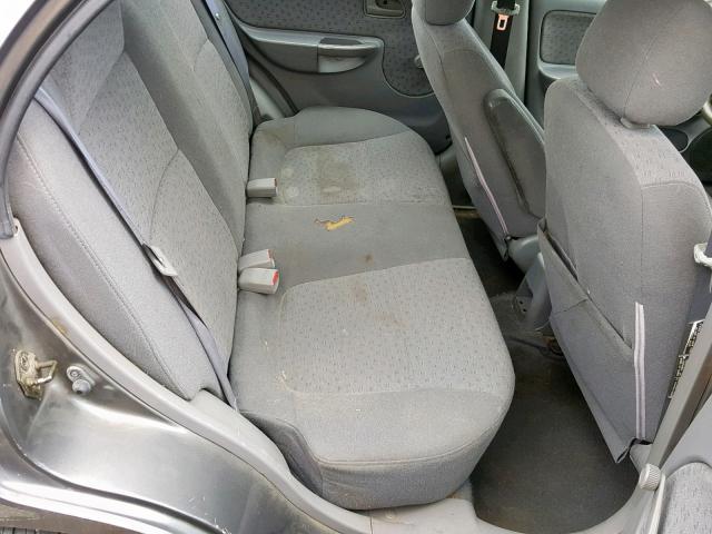 KNADC125946285854 - 2004 KIA RIO CHARCOAL photo 6