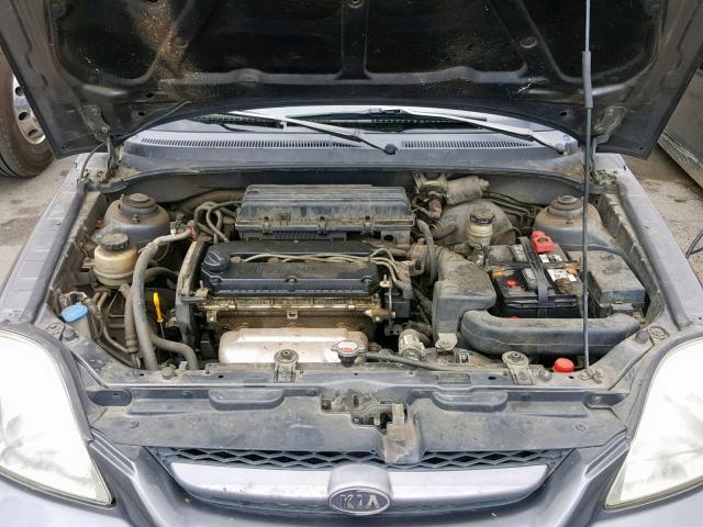 KNADC125946285854 - 2004 KIA RIO CHARCOAL photo 7