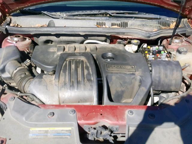 1G2AL15F677199706 - 2007 PONTIAC G5 BURGUNDY photo 7