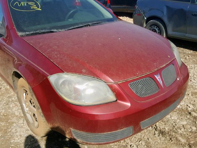 1G2AL15F677199706 - 2007 PONTIAC G5 BURGUNDY photo 9