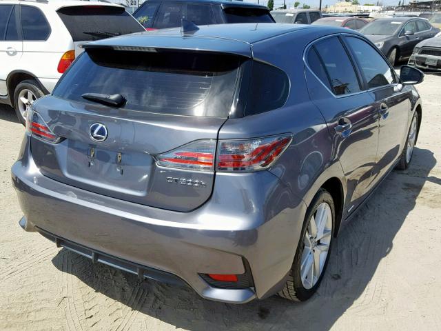 JTHKD5BH3E2191033 - 2014 LEXUS CT 200 GRAY photo 4