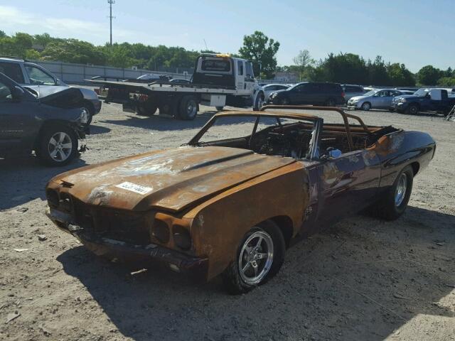 136670B118176 - 1970 CHEVROLET CHEVELL MAROON photo 2