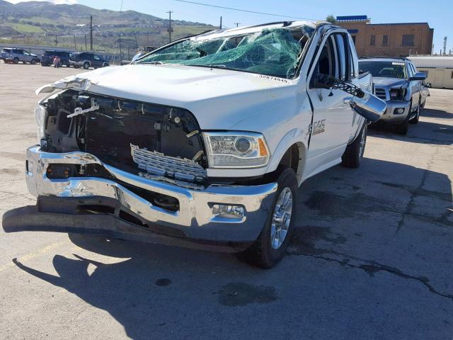 3C63R3ML7EG241945 - 2014 RAM 3500 LARAM WHITE photo 2