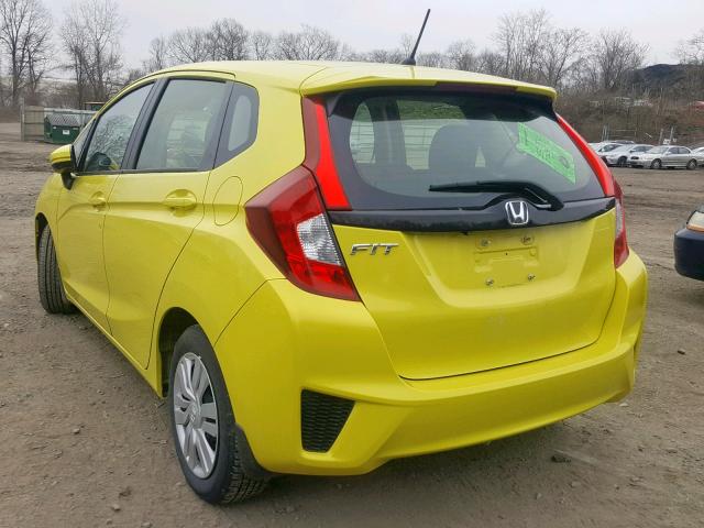 JHMGK5H51GX030324 - 2016 HONDA FIT LX YELLOW photo 3