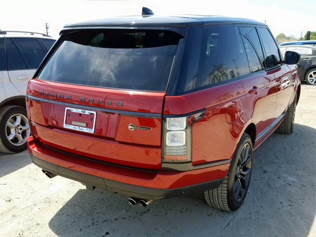 SALGW2FE4HA329505 - 2017 LAND ROVER RANGE ROVE RED photo 4