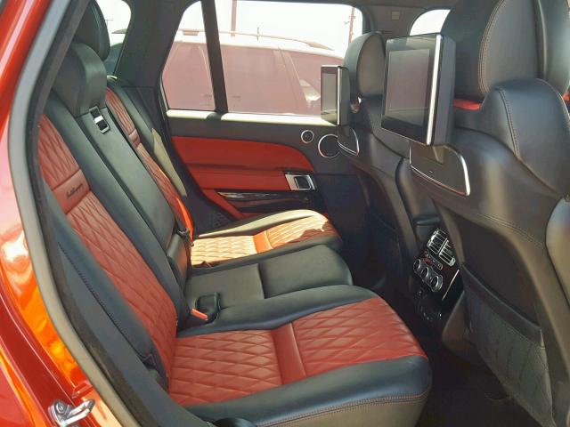 SALGW2FE4HA329505 - 2017 LAND ROVER RANGE ROVE RED photo 6