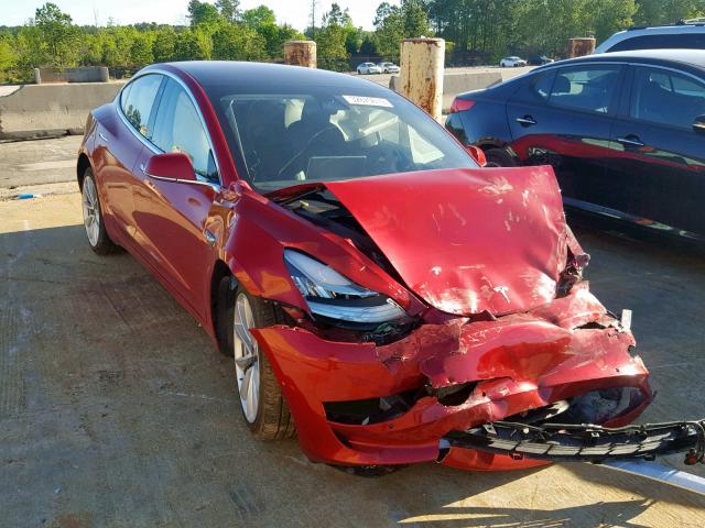 5YJ3E1EA9JF042725 - 2018 TESLA MODEL 3 MAROON photo 1