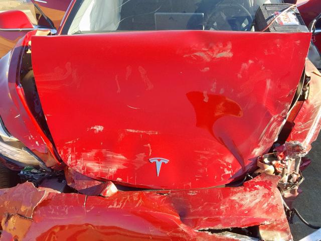 5YJ3E1EA9JF042725 - 2018 TESLA MODEL 3 MAROON photo 7