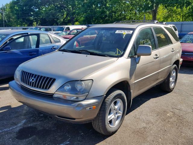 JT6GF10U9Y0080827 - 2000 LEXUS RX 300 BEIGE photo 2