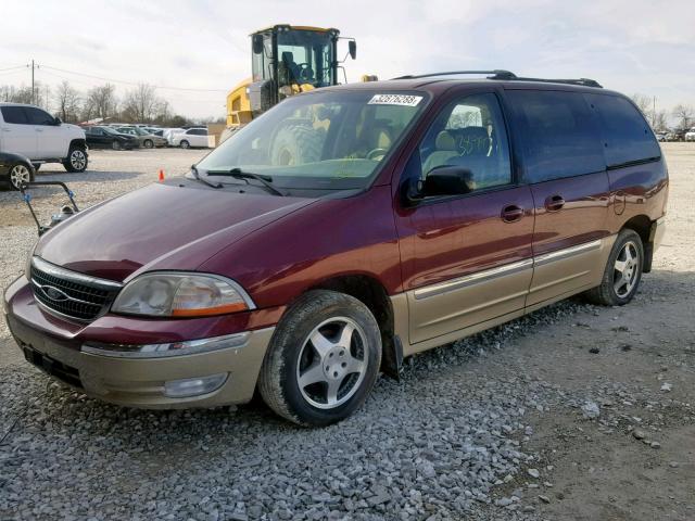 2FMZA5343YBC66652 - 2000 FORD WINDSTAR S BURGUNDY photo 2