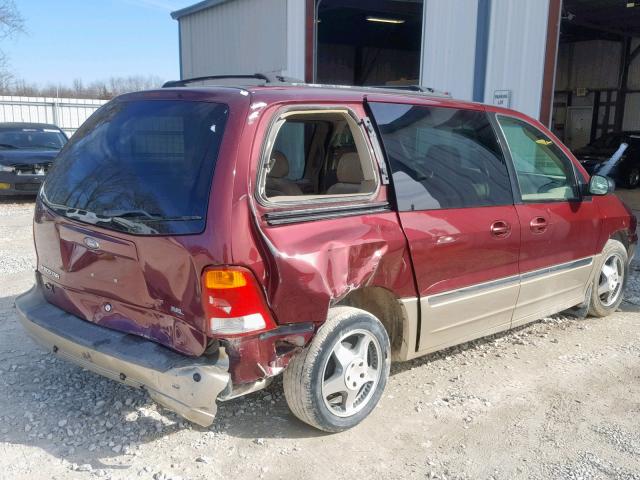 2FMZA5343YBC66652 - 2000 FORD WINDSTAR S BURGUNDY photo 4