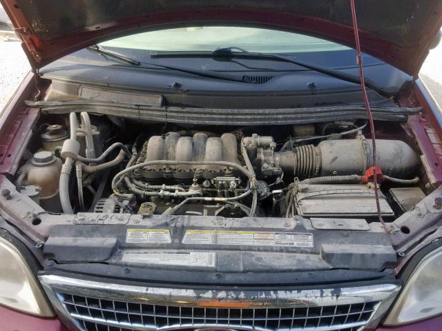 2FMZA5343YBC66652 - 2000 FORD WINDSTAR S BURGUNDY photo 7