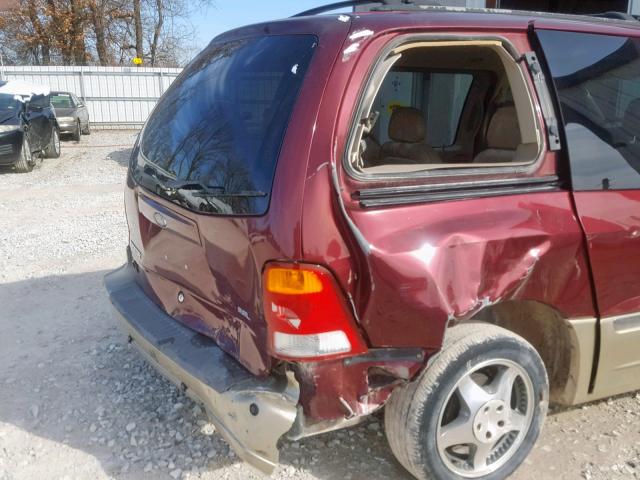 2FMZA5343YBC66652 - 2000 FORD WINDSTAR S BURGUNDY photo 9