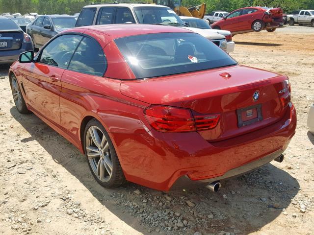 WBA3T3C55FP739004 - 2015 BMW 435 I RED photo 3