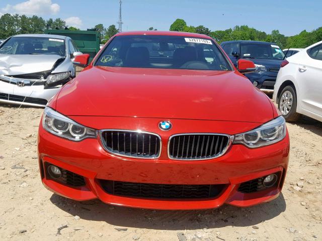 WBA3T3C55FP739004 - 2015 BMW 435 I RED photo 9