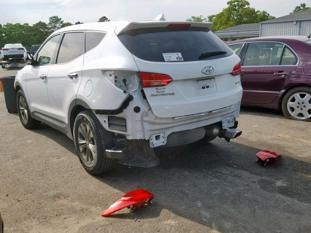 5XYZT3LB7DG051394 - 2013 HYUNDAI SANTA FE S WHITE photo 3