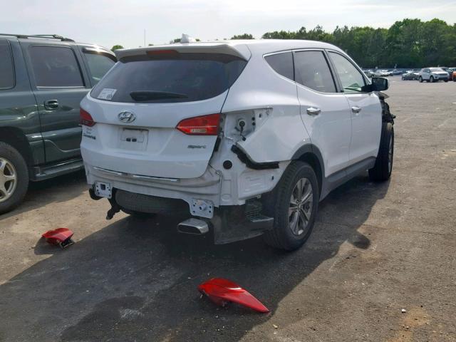 5XYZT3LB7DG051394 - 2013 HYUNDAI SANTA FE S WHITE photo 4